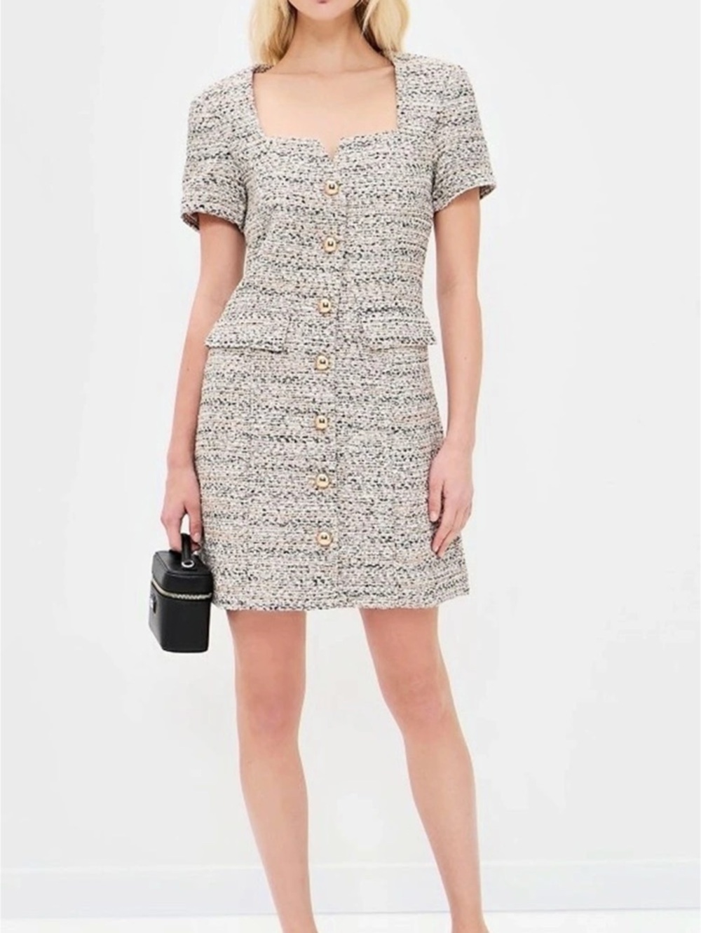 NWT Favorite Daughter The First Wife Dress in Pink Tweed Size Small